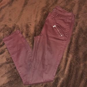 Burgundy Skinny pants